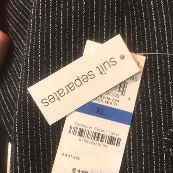 Bar III Pinstripe Open-Front Blazer women’s size XL - Picture 5 of 8